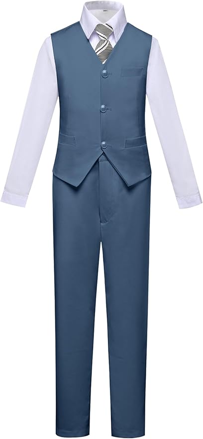 Visaccy Boys Suits Slim Fit Dress Clothes Ring Bearer Outfit - Image 6