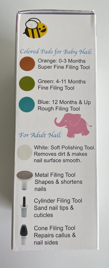 Rechargeable 22 in 1 Baby Nail Trimmer, Usage Labeled Case, 13 Extra - Image 11