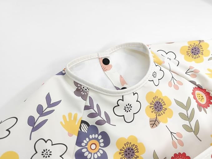 GZMM Waterproof Baby Bibs, Infant Toddler Extra Cover Feeding Bib - Image 4