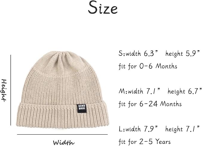 JANGANNSA Simple Knitted Baby Beanie Hip-Hop Boys Winter Hat Toddler Kids Bonnet - Image 7