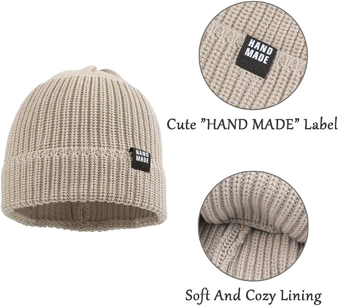 JANGANNSA Simple Knitted Baby Beanie Hip-Hop Boys Winter Hat Toddler Kids Bonnet - Image 5