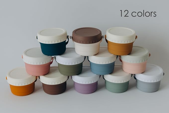 No Spill Silicone Toddler Snack Containers, Detachable Silicone Flap - Image 7