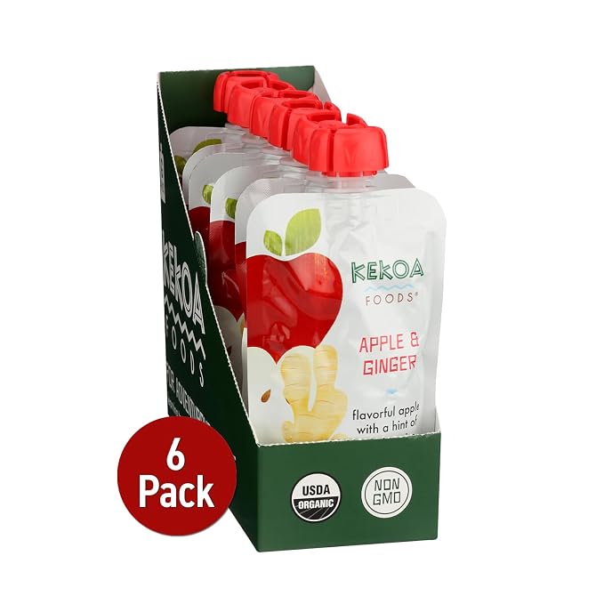 Kekoa Foods Apple & Ginger Baby Food Purée | 100% USDA Certified-Organic - Image 3