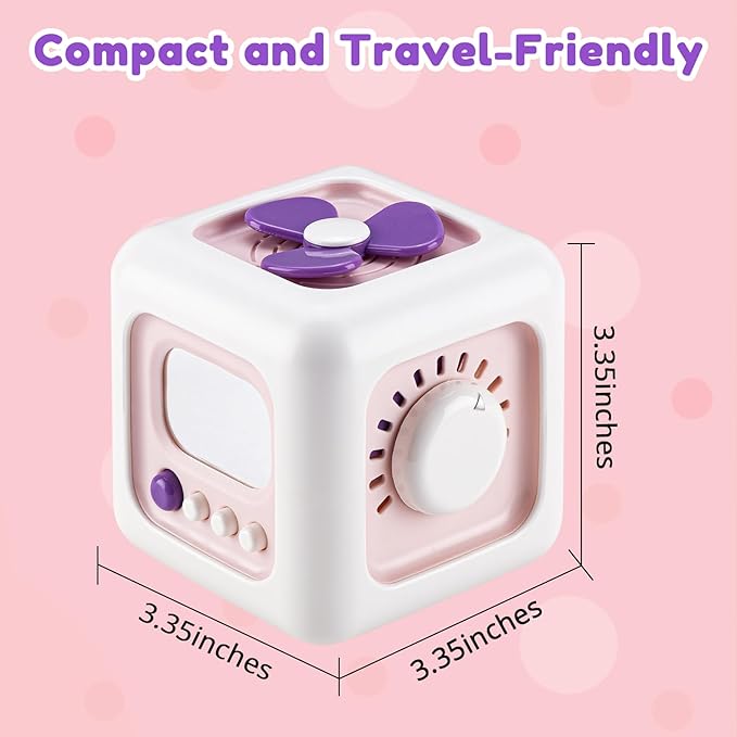 Busy Cube Toy for 1 Year Old Girl Gifts, Montessori for Baby Girl, Travel - Image 7