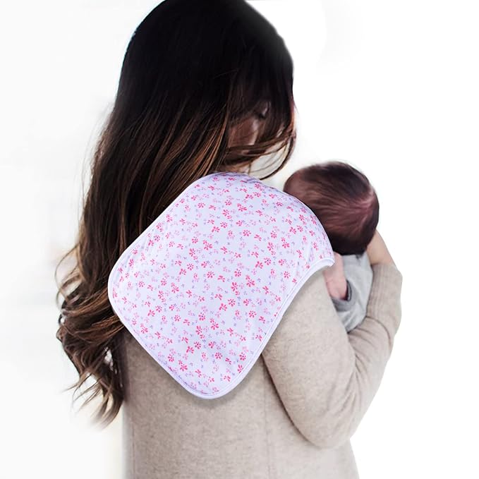 Hakochia Burp Cloths for Baby Girls Organic Cotton Large Burp Clothes Extra - Image 4
