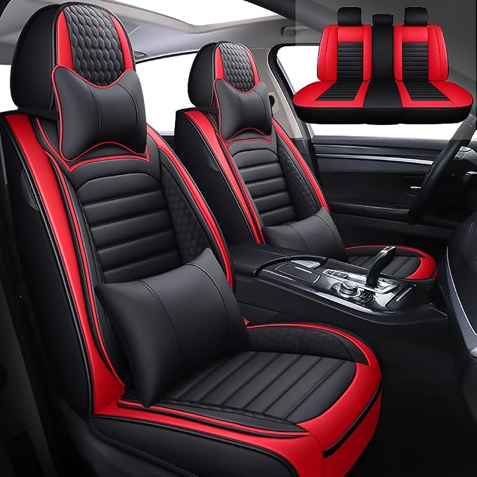 Leather Car Seat Covers for Toyota Corolla 2006-2024, Car Seat Covers Full Set by BLAWIWAL