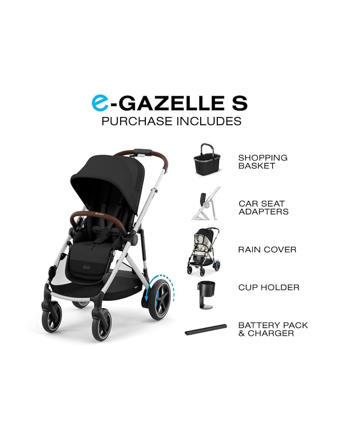 Cybex e-Gazelle S Electronic Assist Stroller – Gazelle S Single-to-Double - Image 7