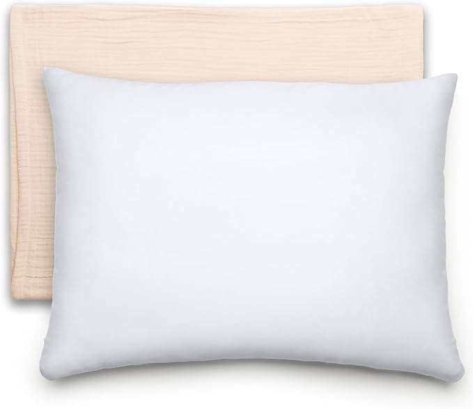 Comfy Cubs Toddler Pillow with Muslin Pillowcase, 13 x 18 in by ComfyCubs