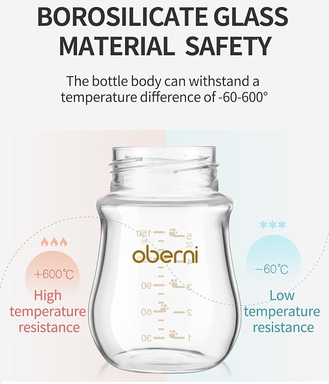 Glass Baby Bottles, Anti Colic Breastfeeding Bottle - Image 5