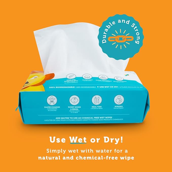 Whoopsie Wipes – The Original 100% Pure Cotton Dry Baby Wipes – Ultra Soft - Image 2