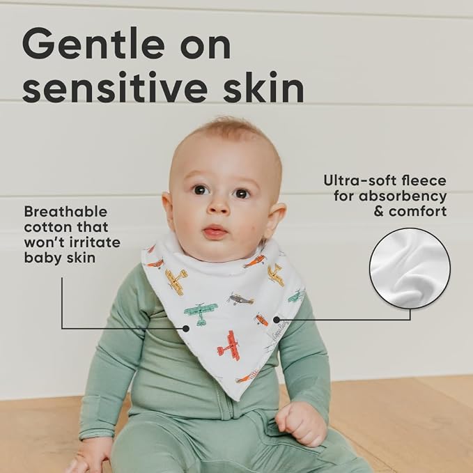 Copper Pearl 4 Pack Soft Cotton Baby Bibs - Image 5