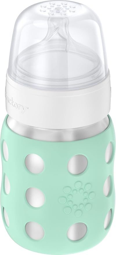 Lifefactory 8-Ounce Stainless-Steel Vacuum-Insulated Wide-Neck Baby Bottle - Image 2