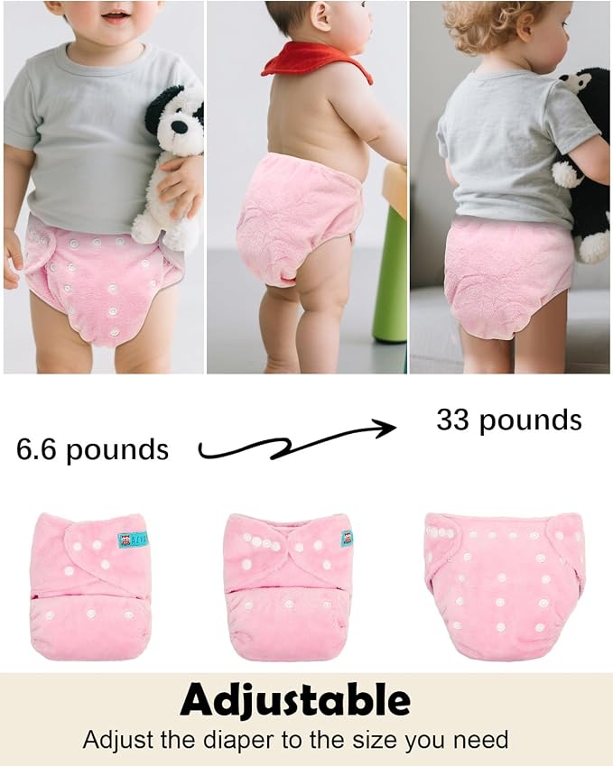 ALVABABY 6 Pack Baby Cloth Diapers Warm - Image 4