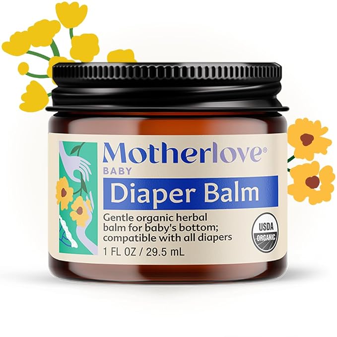 Motherlove Diaper Balm Organic Herbal Diaper Rash Cream—Cloth Safe, Zinc Oxide- - Image 4