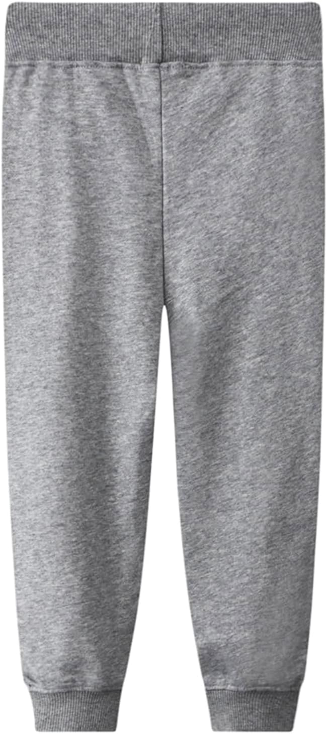 LOKTARC 2 Pack Boys Drawstring Sweatpants Cute Pattern Cotton Sport Jogger Pants - Image 4