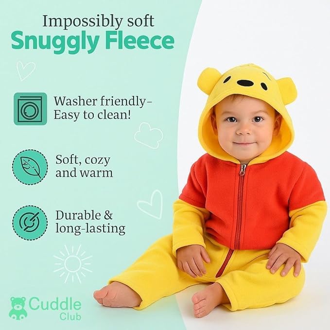 Cuddle Club Fleece Baby Bunting Bodysuit - Image 2