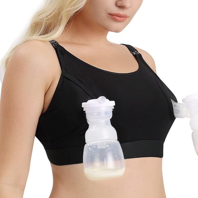 Momcozy Hands Free Pumping Bra, Adjustable Breast-Pumps Holding and Nursing Bra by Momcozy