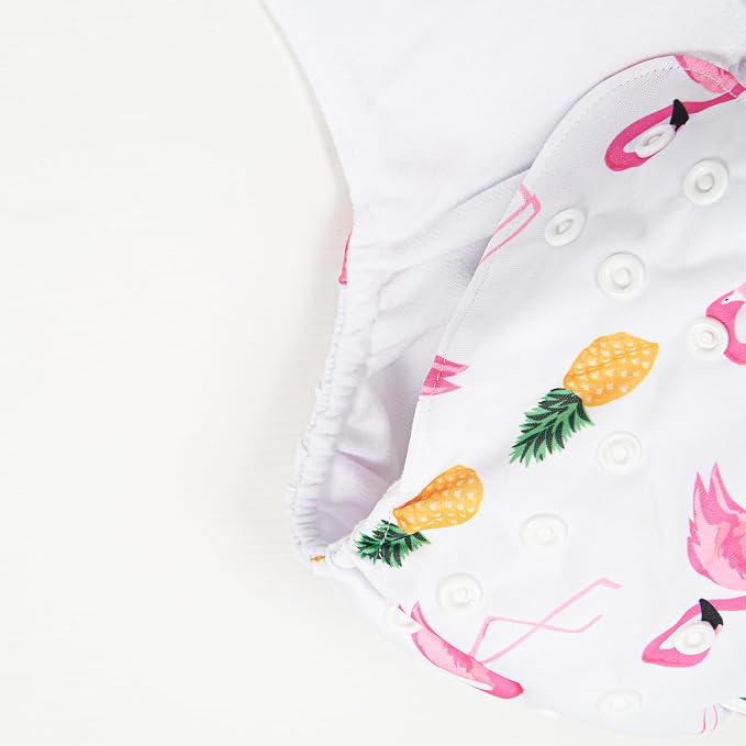 HappyFlute 9 Sets Newborn Baby Cloth Pocket Diapers Adjustable Reusable - Image 4