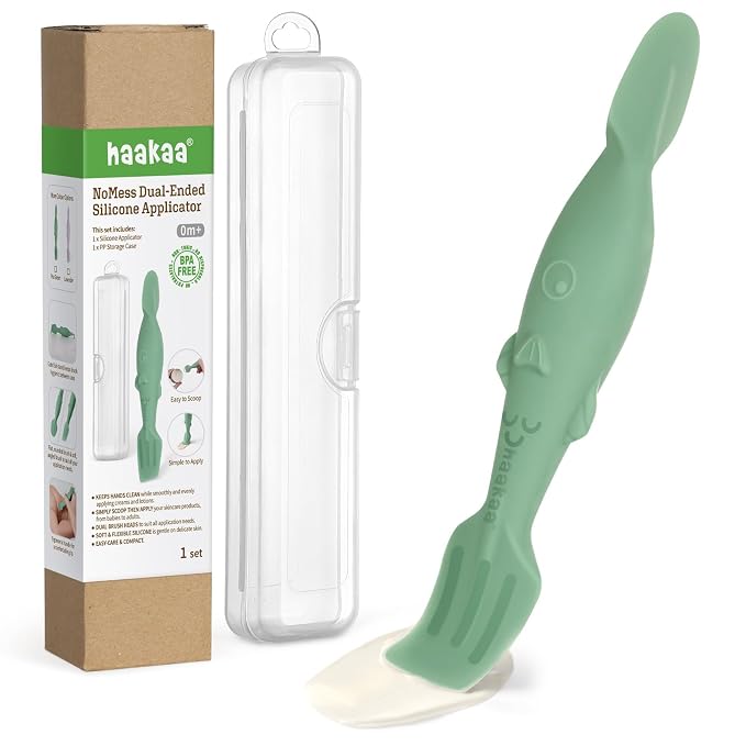 haakaa Baby Diaper Cream Spatula, Mess-free Silicone Diaper Rash Cream by haakaa