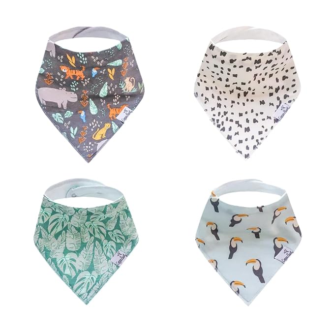 Copper Pearl 4 Pack Soft Cotton Baby Bibs by CopperPearl