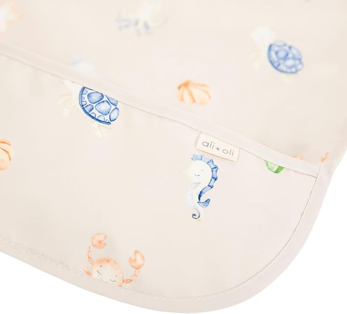 Ali+Oli Smock Bibs for Babies, BPA-Free Oeko-Tex Certified, Waterproof Baby - Image 2