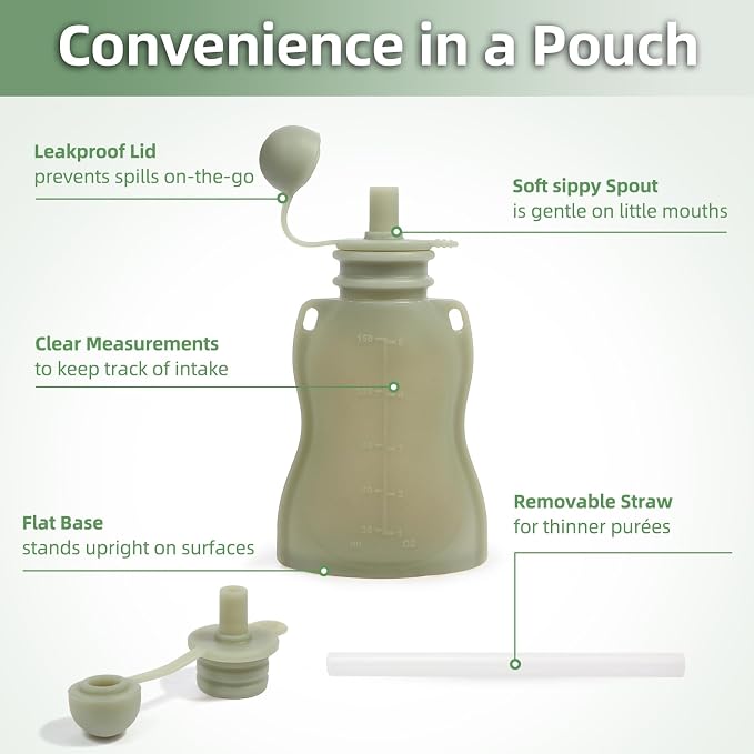 Reusable Baby Food Pouches, 4 Pack - Image 4