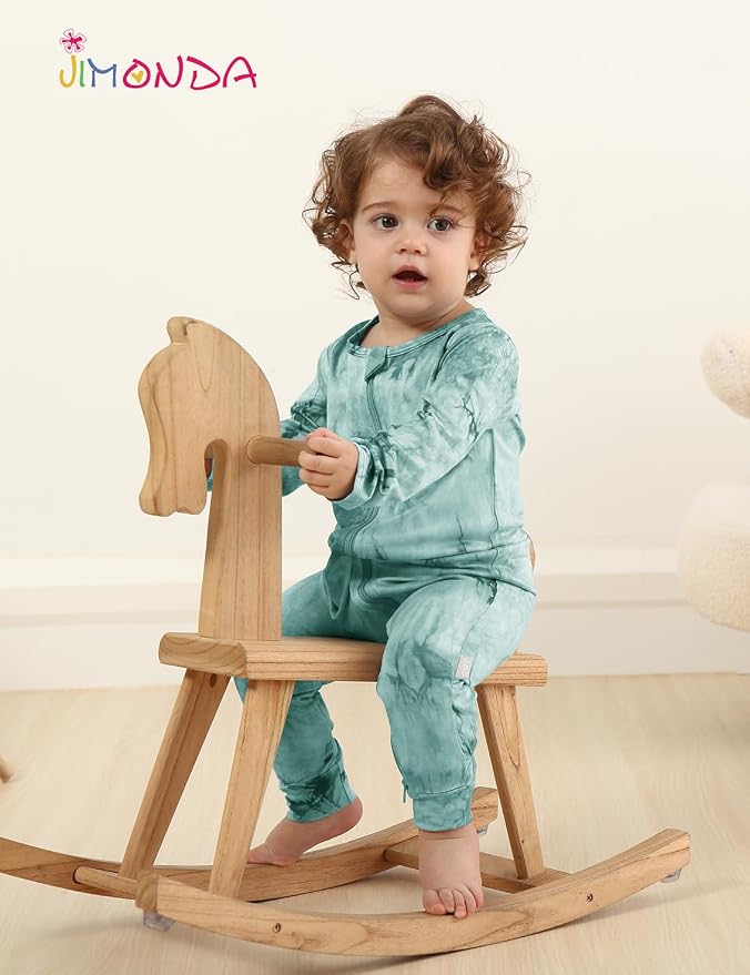 Jimonda Baby Girls Boys Footless Pajamas, Rayon From Bamboo Pjs 2 Way Zipper - Image 6
