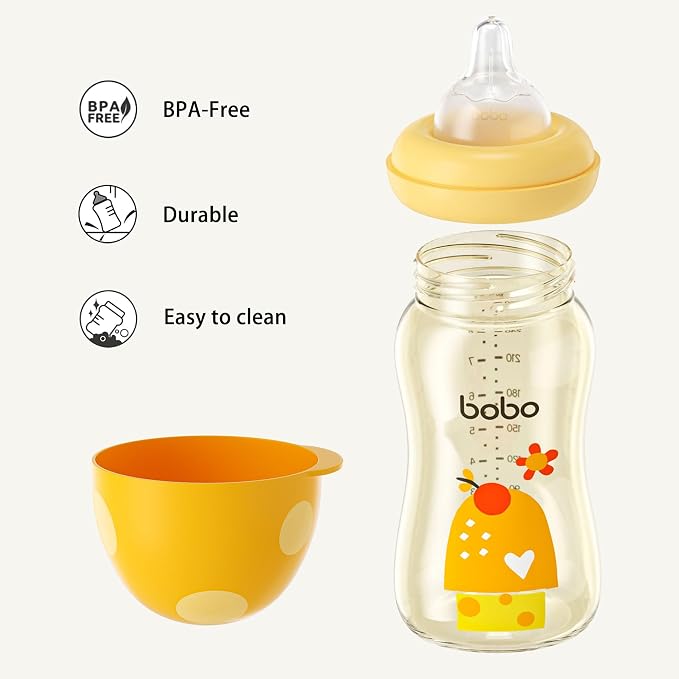 YOHKOH PPSU Baby Bottle Wide Neck, Newborn Anti-Colic Baby Bottle - Image 6
