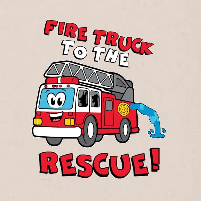 Wild Bobby Fire Truck to the Rescue Funny Cute Humor Infant Premium Jersey Baby - Image 2