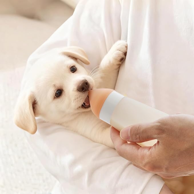 Kitten Bottle Feeding Kit, Soft Silicone Squeezable Puppy Bottles - Image 6