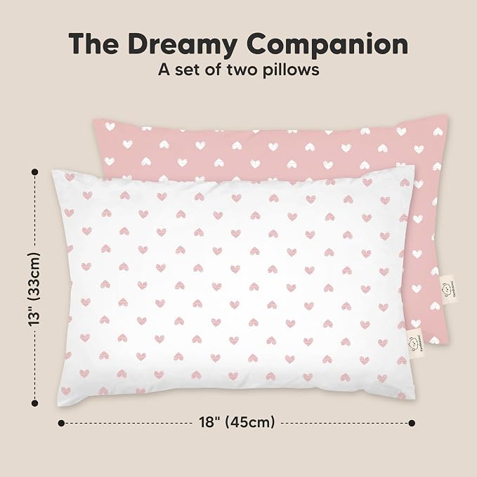 KeaBabies 2-Pack Toddler Pillow 13x18 - Image 3