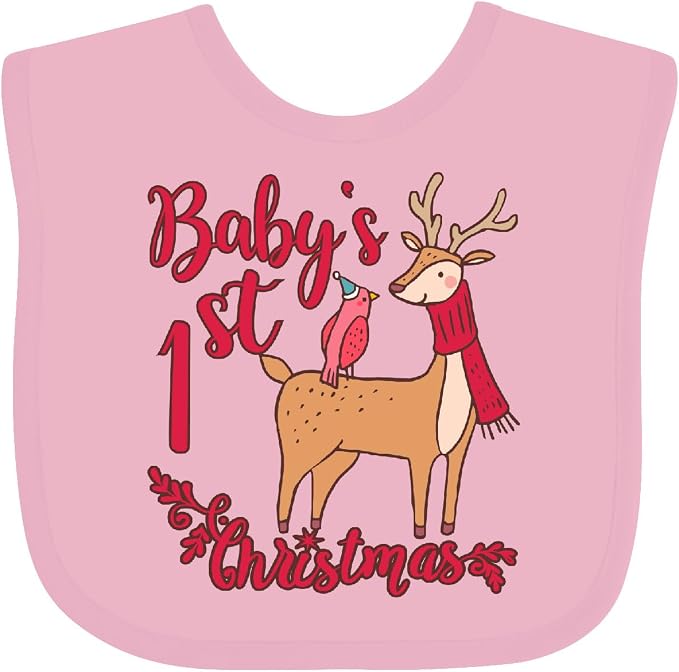 inktastic Baby's First Christmas Baby Bib by Inktastic