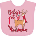 inktastic Baby's First Christmas Baby Bib by Inktastic