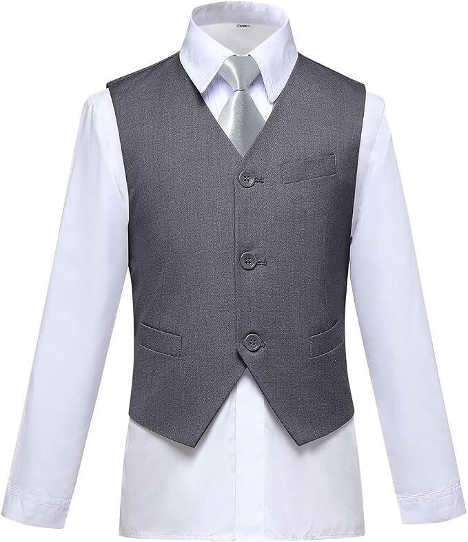 Visaccy Boys Suits Slim Fit Dress Clothes Ring Bearer Outfit - Image 3