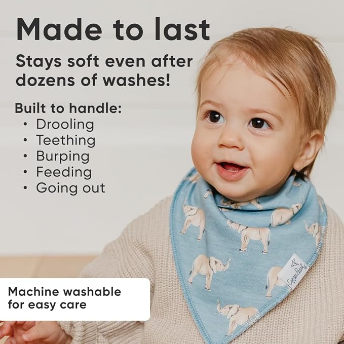 Copper Pearl 4 Pack Soft Cotton Baby Bibs - Image 3