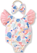 Toddler Girl Baby Ruffles Mermaid Fish Scale Swimsuit One Piece Swimwear by Hiha