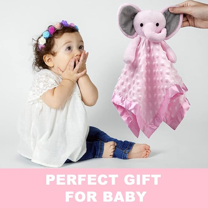 Pro Goleem Baby Girl Gifts Elephant Security Blanket - Image 3