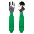 Bumkins Toddler Utensils, Kids Size Fork and Spoon Set, Silicone and by Bumkins