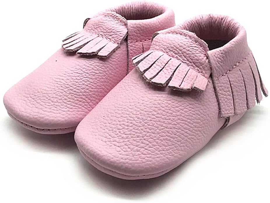 OWLOWLA Baby Moccasins Soft Sole Leather Baby Shoes Infant Toddler Pre-Walker - Image 2