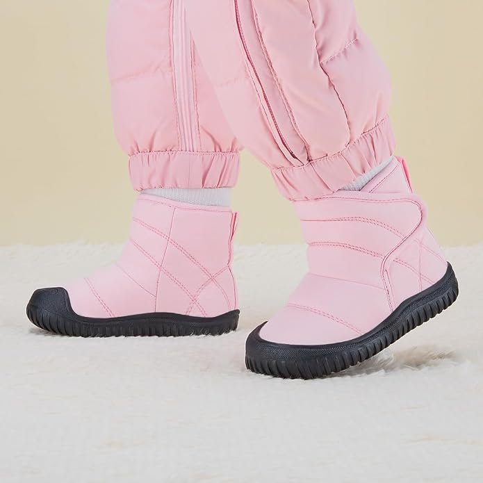 BMCiTYBM Toddler Baby Snow Boots Winter Shoes Boys Girls Cold Weather Baby Faux - Image 2