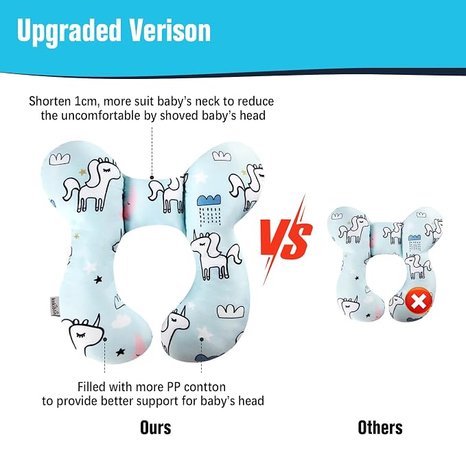 KAKIBLIN Baby Neck Pillow, Baby Support Travek Pillow, Upgraded Neck Pillows - Image 4