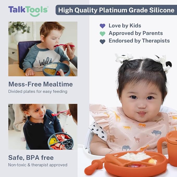 TalkTools Itsy Plate Must-Have Silicone Baby Plates - Image 4