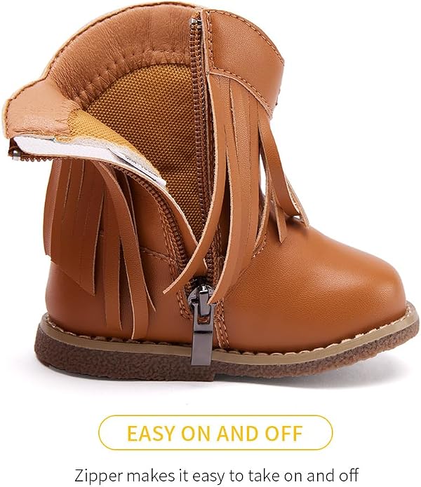 BMCiTYBM Baby Cowboy Cowgirl Boots Infant Western Shoes Boys Girls Round Toe - Image 4