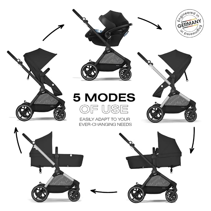 Cybex EOS 5-in-1 Travel System Stroller + Lightweight Aton G Infant Car Seat - Image 3