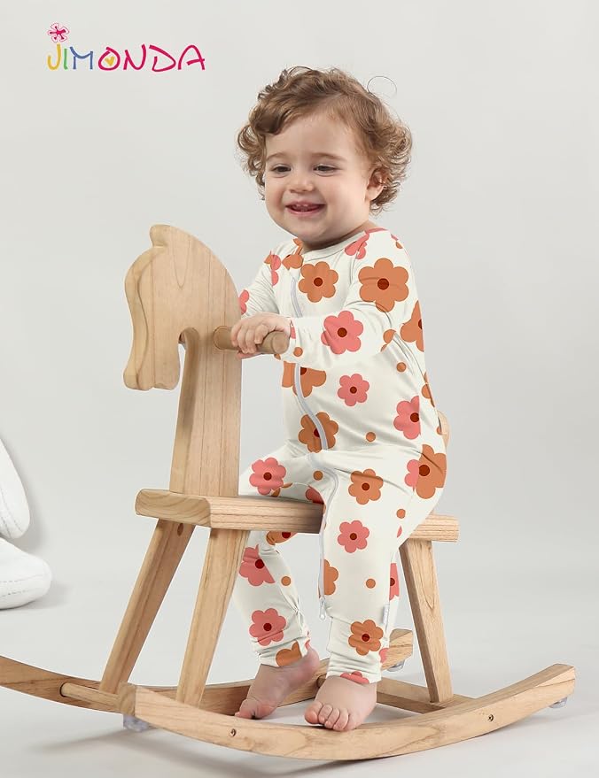 Jimonda Baby Girls Boys Footless Pajamas, Rayon From Bamboo Pjs 2 Way Zipper - Image 5