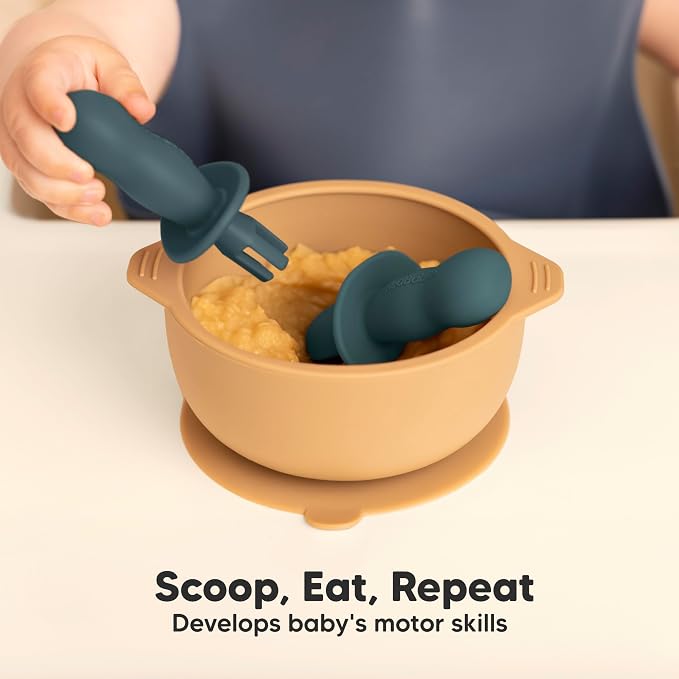 KeaBabies 4-Pack Silicone Baby Spoons and Forks Set - Image 8