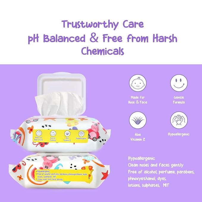 HAPPY BUM - 180 Count Baby Wipes, 7.4 x 7.2 Inch, Moist and Refreshing - Image 6