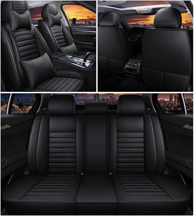 Leather Car Seat Covers for Toyota Corolla 2006-2024, Car Seat Covers Full Set - Image 2