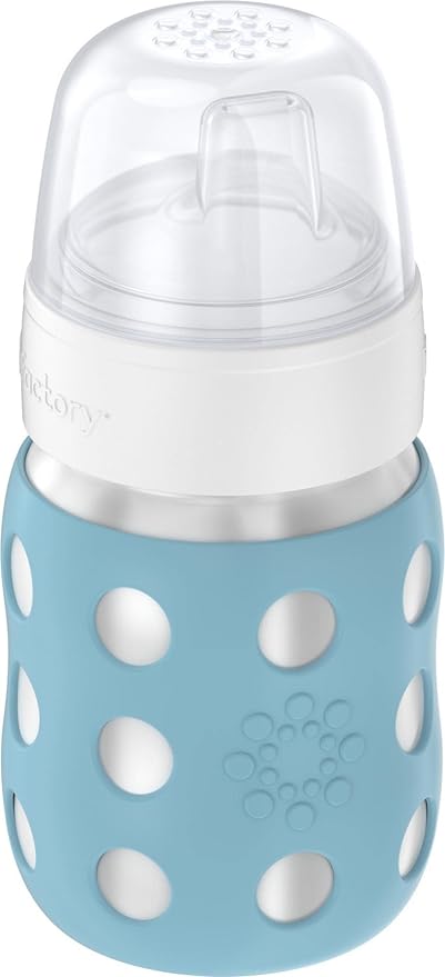 Lifefactory 8-Ounce Stainless-Steel Vacuum-Insulated Wide-Neck Baby Bottle - Image 2