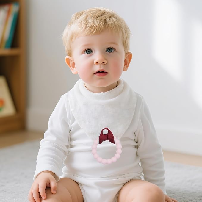 Baby Bandana Bibs & Teethers 6-Pack, 100% Organic Cotton, Super Absorbent & Soft - Image 7